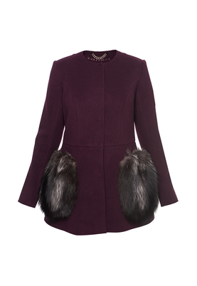 Anastasya Barsukova  Coat with fur