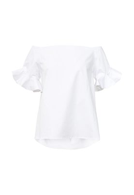 LOST INK  BARDOT FRILL SLEEVE TOP