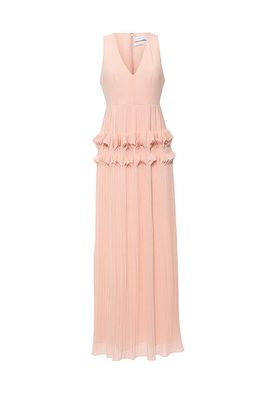 LOST INK  THE WARDROBE- FLEUR DIAMOND CHIFFON MAXI DRESS