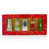 L'Occitane Hand Cream Collection Set: Cherry Blossom + Almond + Shea Butter + Rose + Verveine (Verbena)